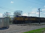 UP 8049 leads 7037 into the yard entrance